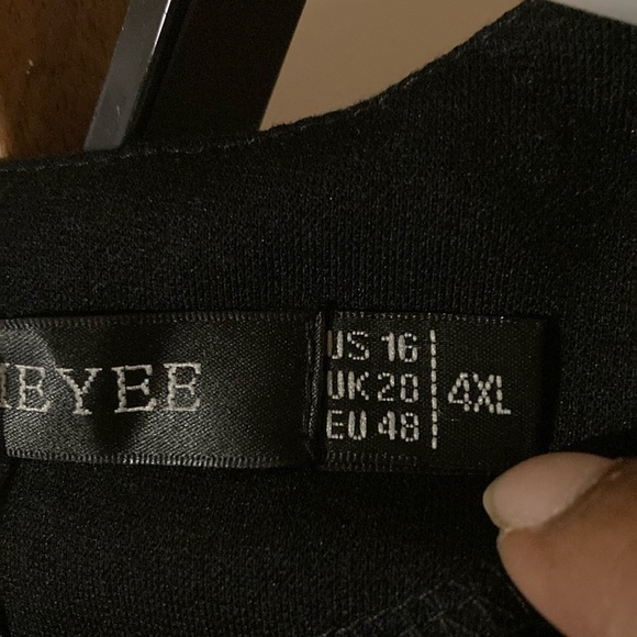 NWT Homeyee | Women’s Fushia/Black Stretch Tunic Pencil Sheath Dress - Size 16 - Picture 6 of 15